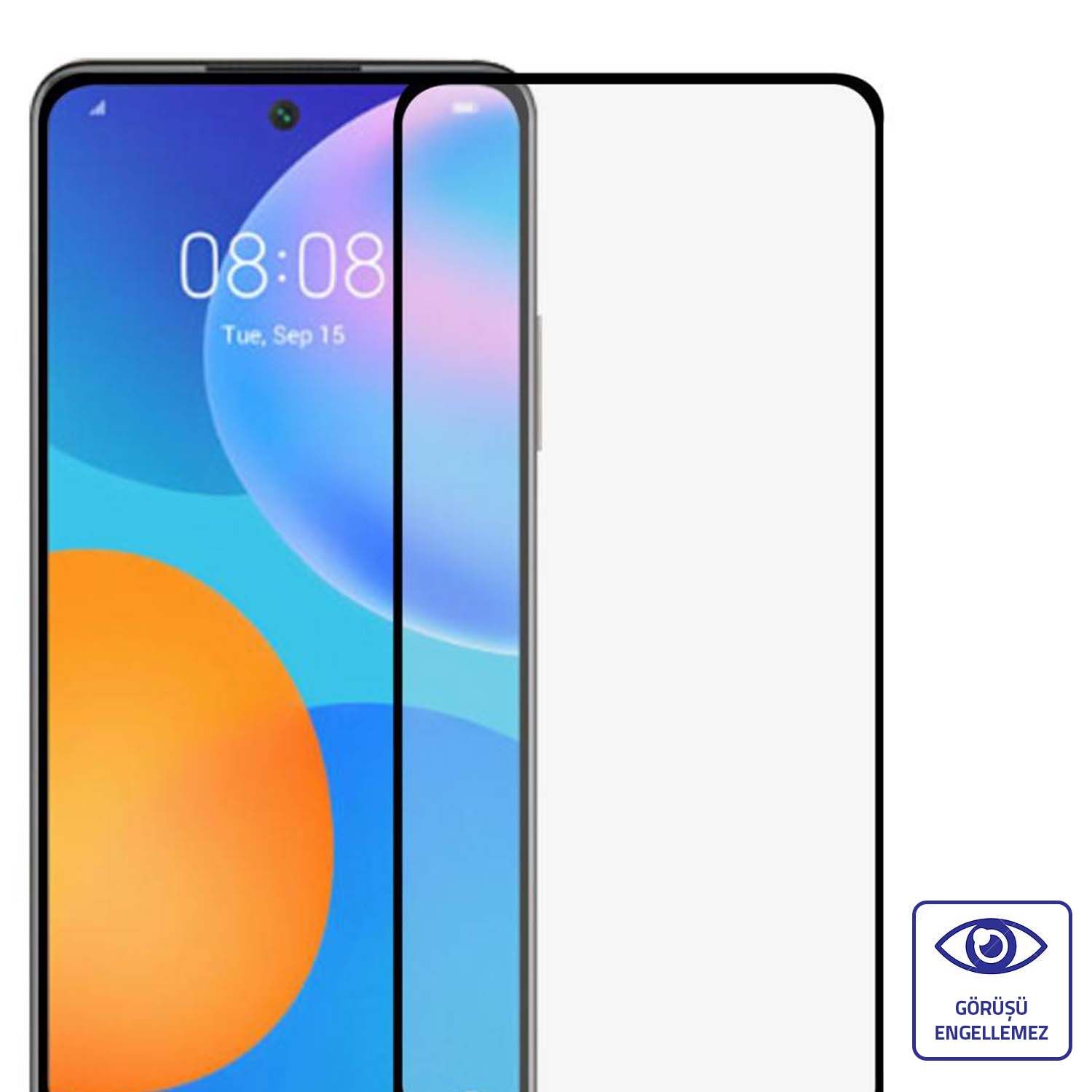 Bufalo Huawei P Smart 2021 Ekran Koruyucu 6D Nano Tam Kaplayan Siyah