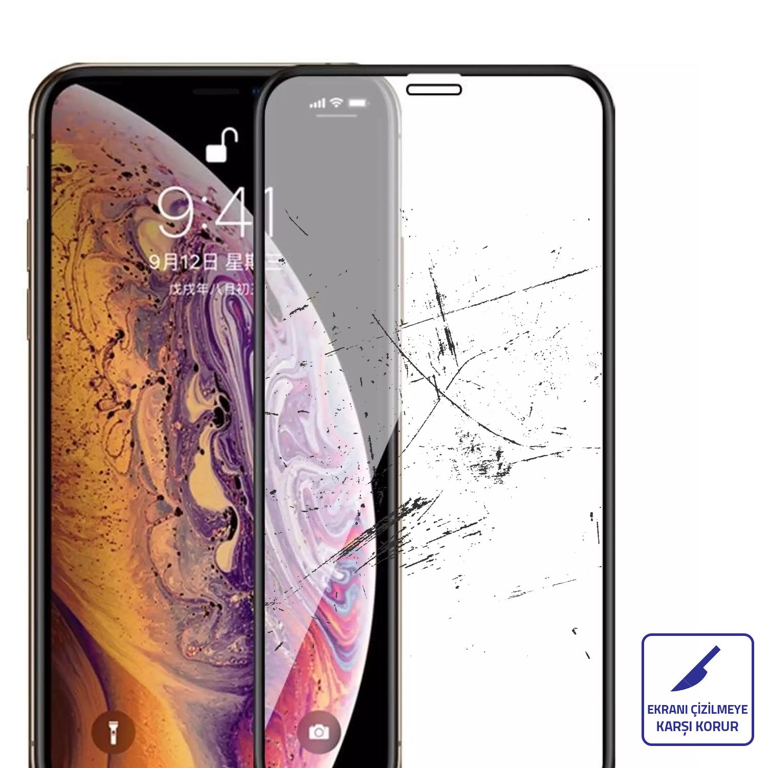 Bufalo iPhone 13 / 13 Pro Ekran Koruyucu Seramik Nano 9D Tam Kaplama