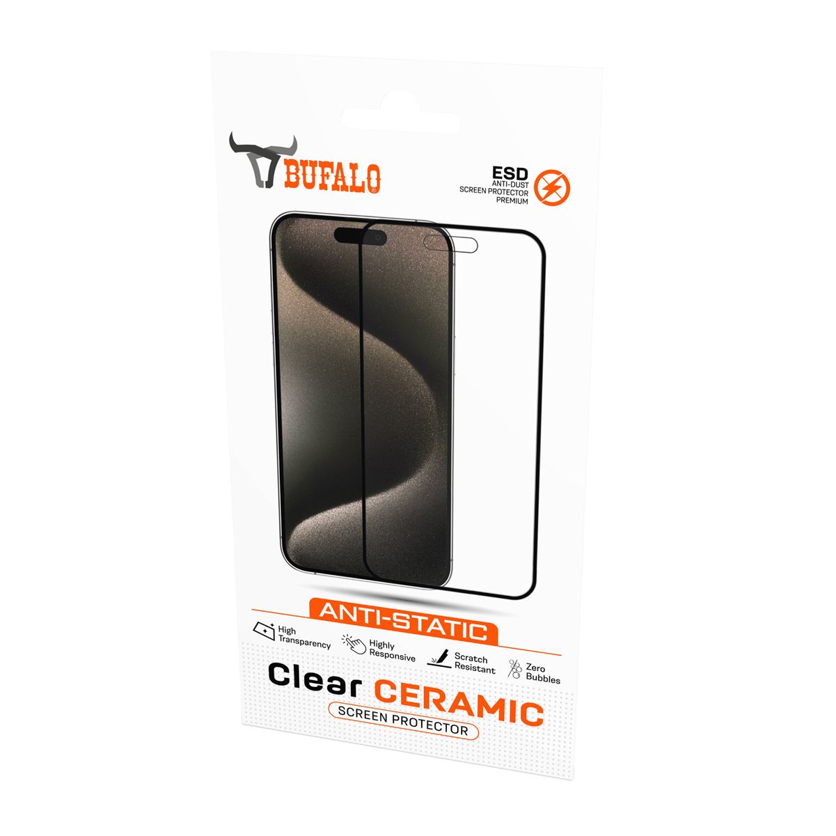 Bufalo iPhone 13 / 13 Pro ESD Anti Static Seramik Ekran Koruyucu