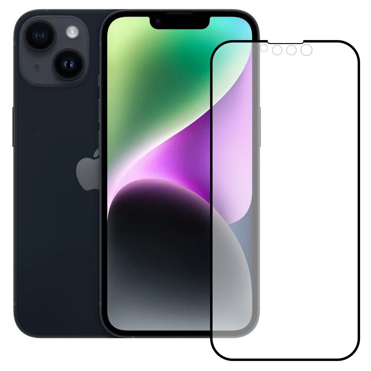 Bufalo iPhone 14 Ekran Koruyucu Seramik Mat Nano 9D Tam Kaplama Siyah