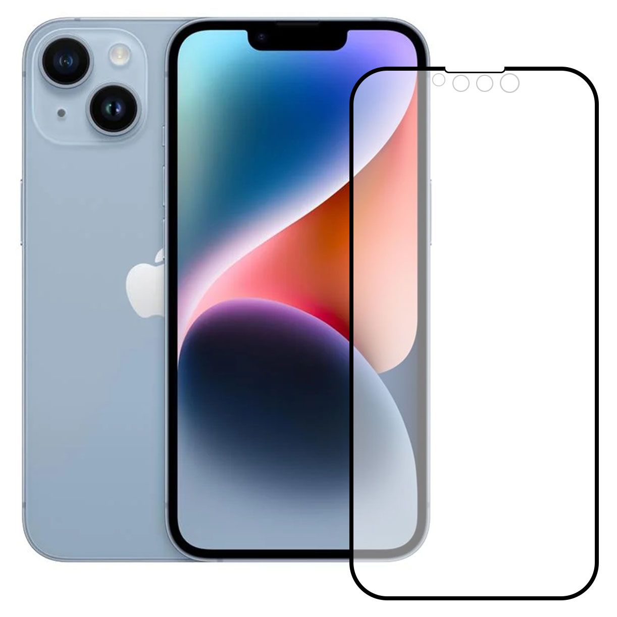 Bufalo iPhone 14 Plus Ekran Koruyucu Seramik Mat Nano 9D Tam Kaplama Siyah