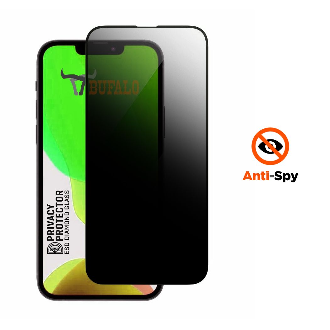 Bufalo iPhone 15 Plus ESD Anti Static Hayalet Privacy Cam Ekran Koruyucu