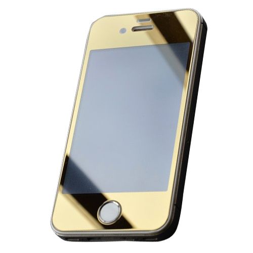 Bufalo iPhone 4/4s Aynalı ÖN+ARKA Cam Ekran Koruyucu Gold