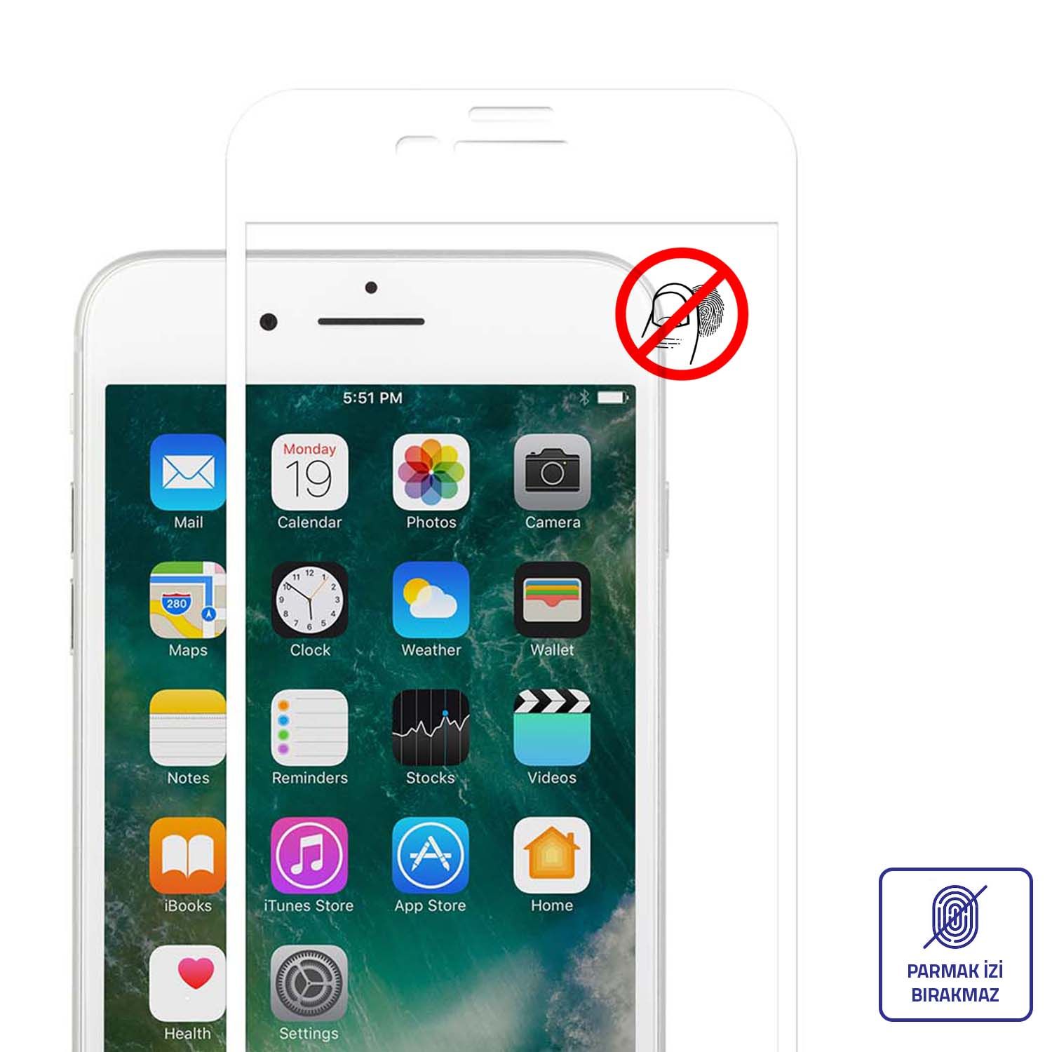 Bufalo iPhone 6 / 6s Ekran Koruyucu Seramik Mat Nano 9D Tam Kaplama Beyaz