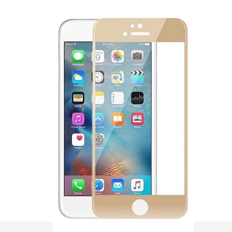 Bufalo iPhone 6-6s Kavisli 4D Cam Ekran Koruyucu Gold