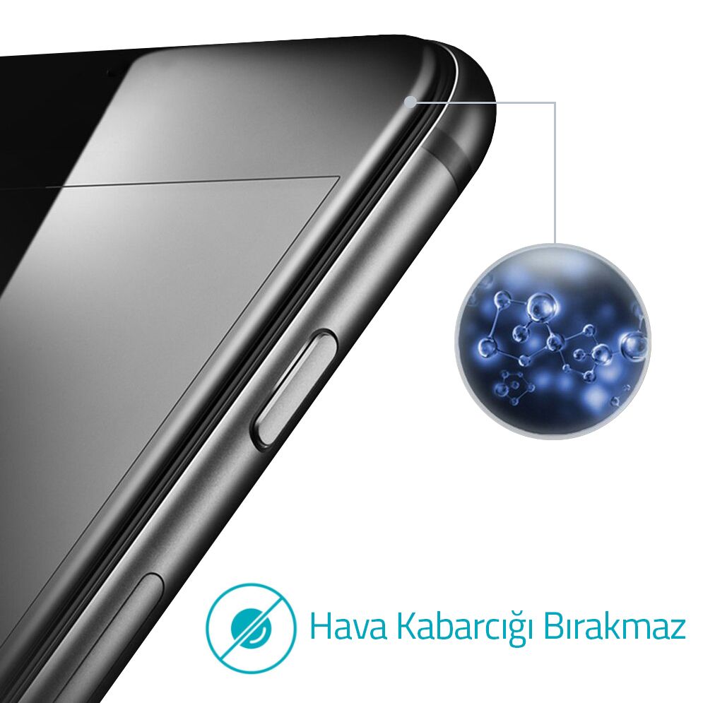 Bufalo iPhone 6 Plus/6s Plus Ekran Koruyucu Silikon Çerçeveli 5D Temperli Cam Şeffaf