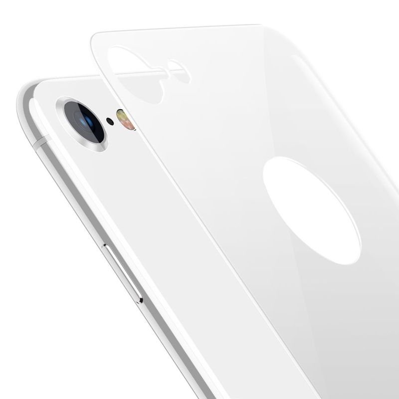 Bufalo iPhone 7/8 Kavisli 4D ARKA GÖVDE Cam Koruyucu Beyaz