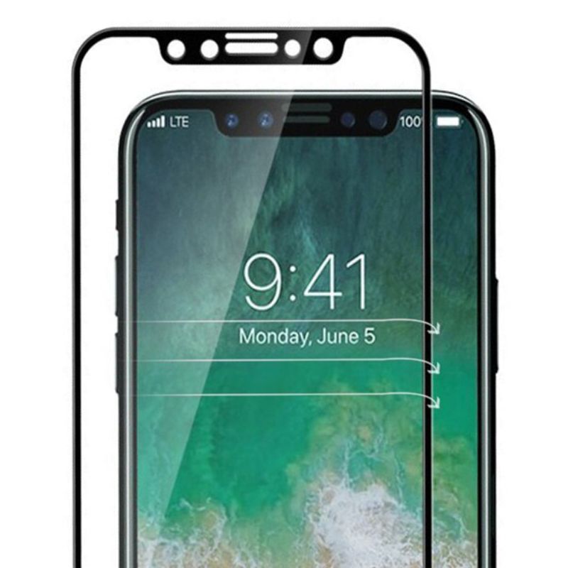 Bufalo iPhone X / XS Ekran Koruyucu 6D Nano Tam Kaplayan Siyah