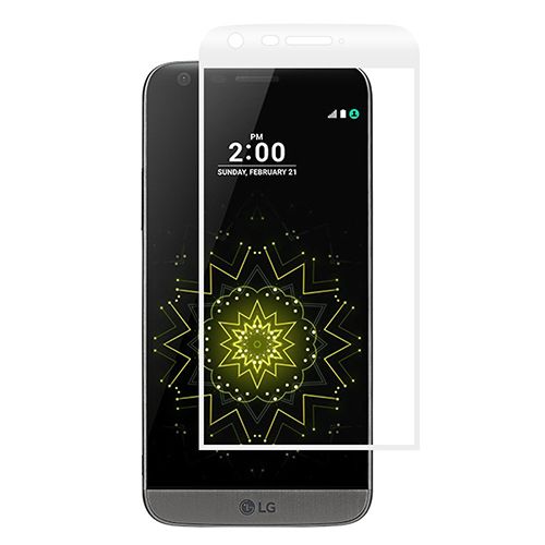 Bufalo LG G5 Kavisli 3D Cam Ekran Koruyucu Beyaz