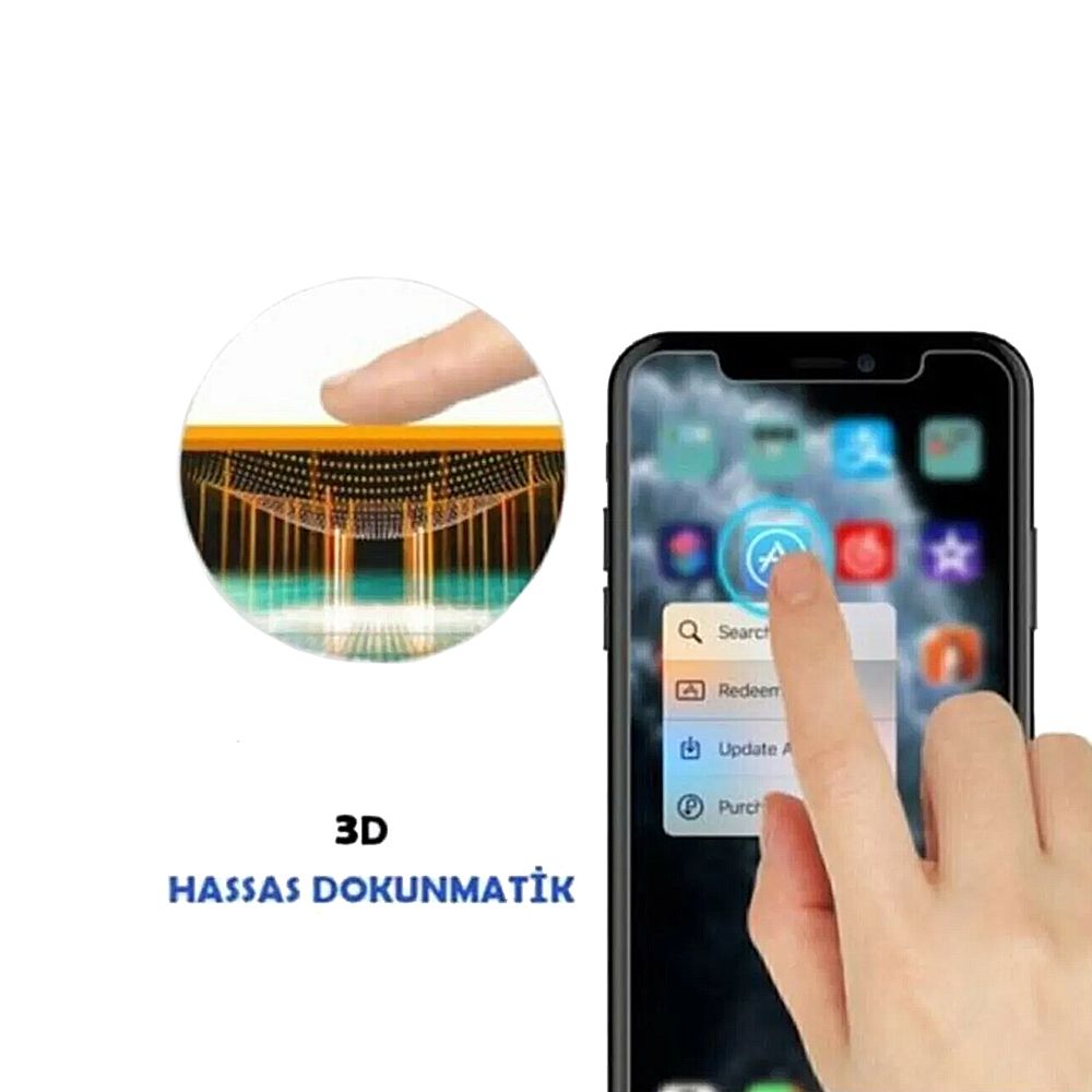 Bufalo Nokia 8 Kavisli 3D Cam Ekran Koruyucu Siyah