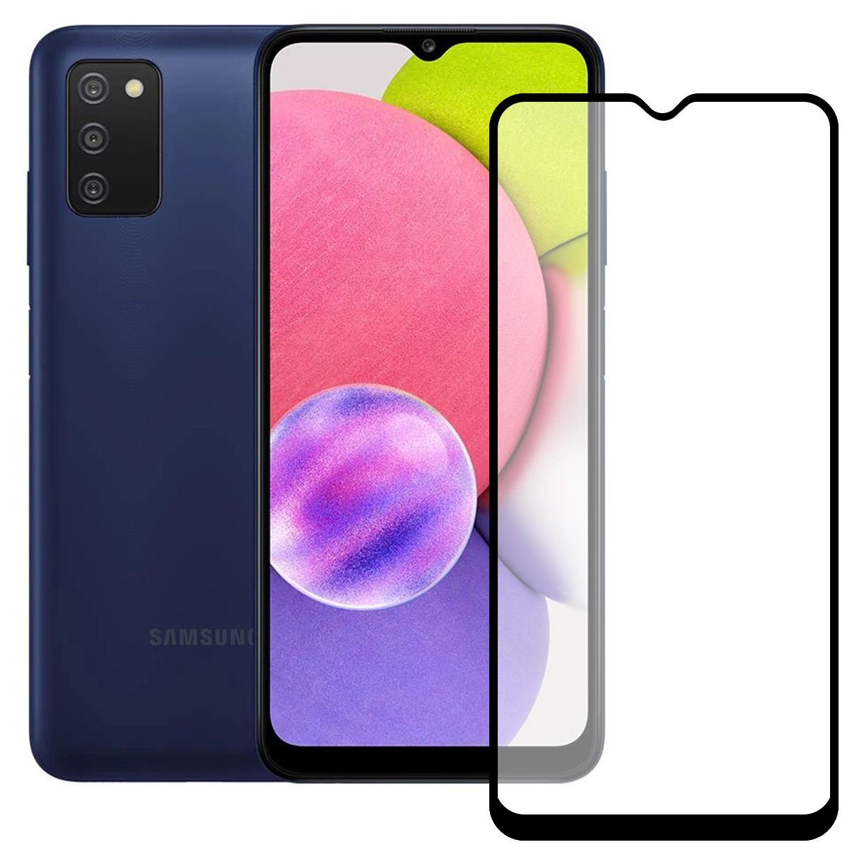 Bufalo Samsung Galaxy A03s Temperli 5D Cam Ekran Koruyucu