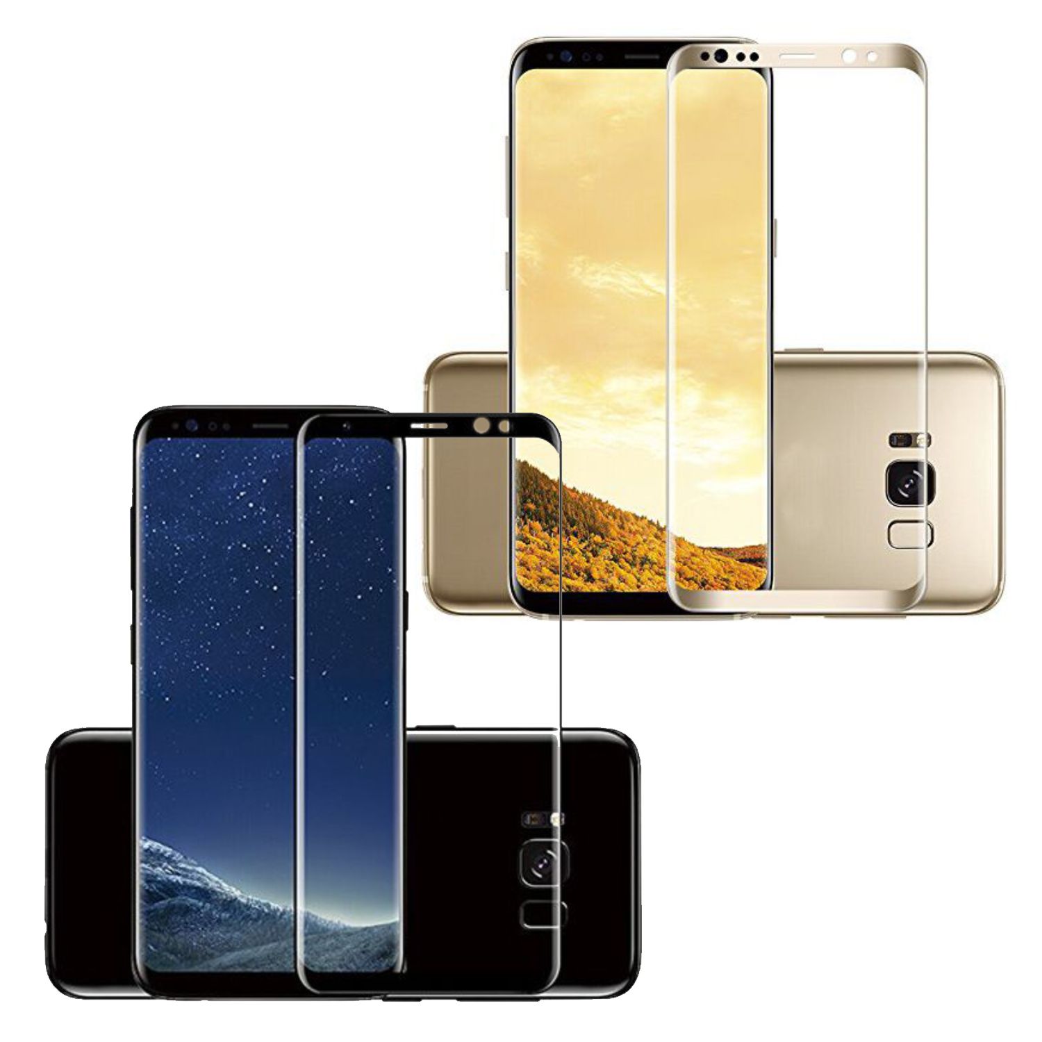 Bufalo Samsung Galaxy S8 PLUS Ekran Koruyucu ÖN+ARKA Kavisli Tam Kaplayan