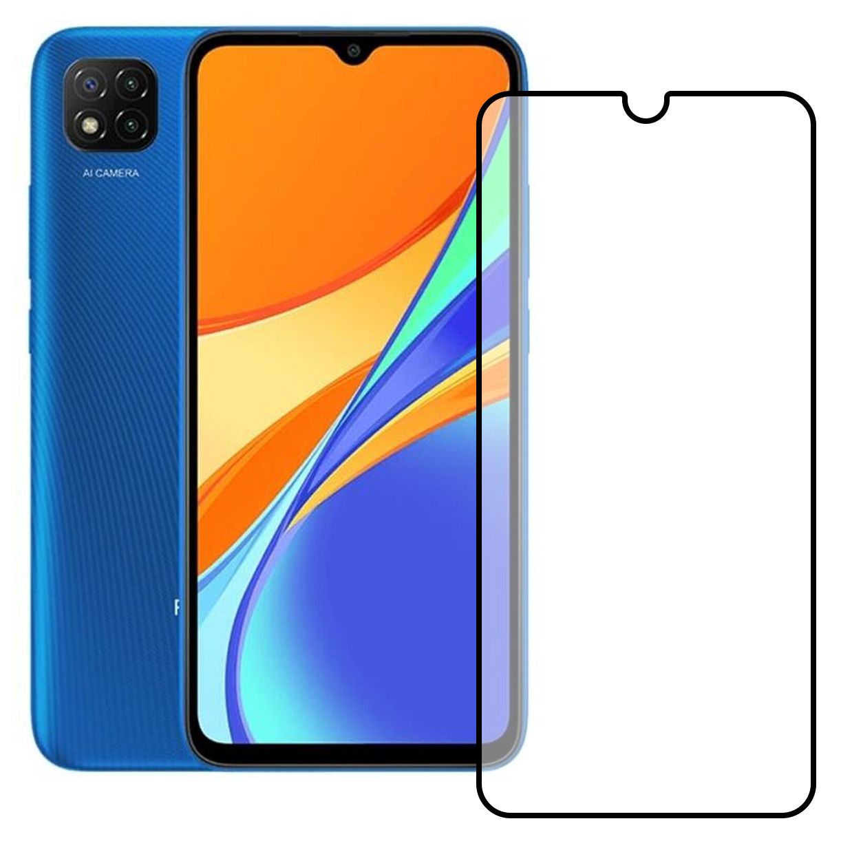 Bufalo Xiaomi Redmi 9C Ekran Koruyucu Seramik Mat Nano 9D Tam Kaplama Siyah