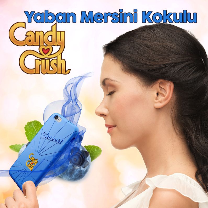 Candy Crush iPhone 6-6S Yaban Mersini Silikon Kılıf (Lisanslı)