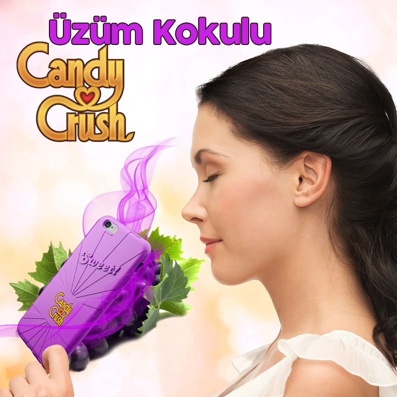 Candy Crush iPhone 6-6S Üzüm Silikon Kılıf (Lisanslı)