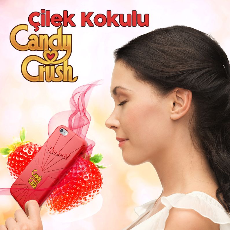 Candy Crush iPhone 6-6S Çilek Silikon Kılıf (Lisanslı)