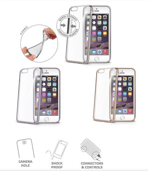 CELLY iPhone 6 Plus / 6s Plus Laser Arka Kapak Gri