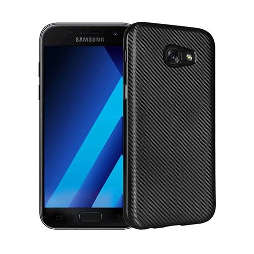 FitCase Galaxy A5 2017 (A520) Elektroliz Carbon Desen Arka Kapak Siyah