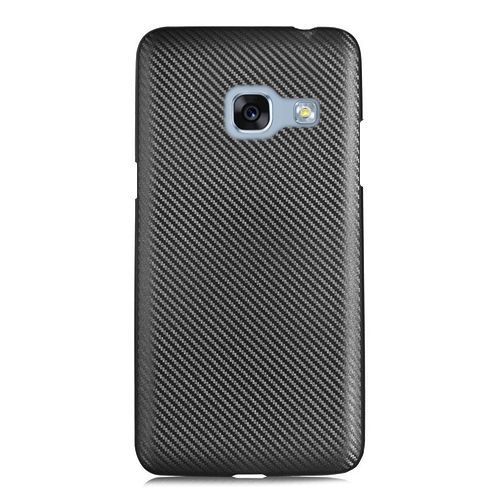 FitCase Galaxy A7 2017 (A720) Carbon Desen Arka Kapak Siyah