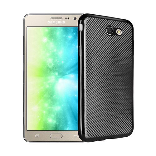 FitCase Galaxy J5 2017 Carbon Desen Arka Kapak Siyah