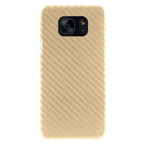 FitCase Galaxy S7 EDGE (G935) Carbon Desen Arka Kapak Gold