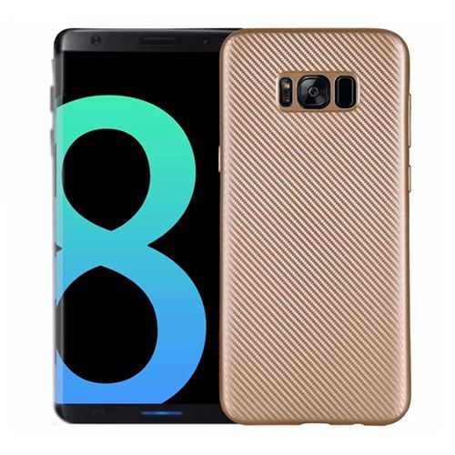 FitCase Galaxy S8 (S950) Carbon Desen Arka Kapak Gold