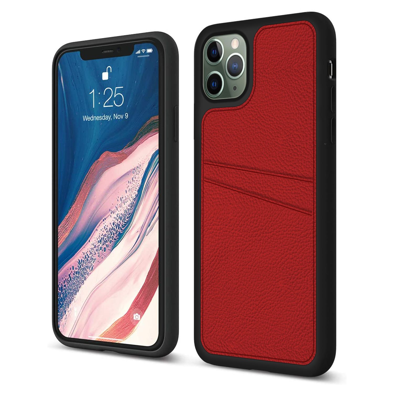 FitCase iPhone 11 Pro Max Kılıf Proda Deri Çift Kartlık Cepli Kapak