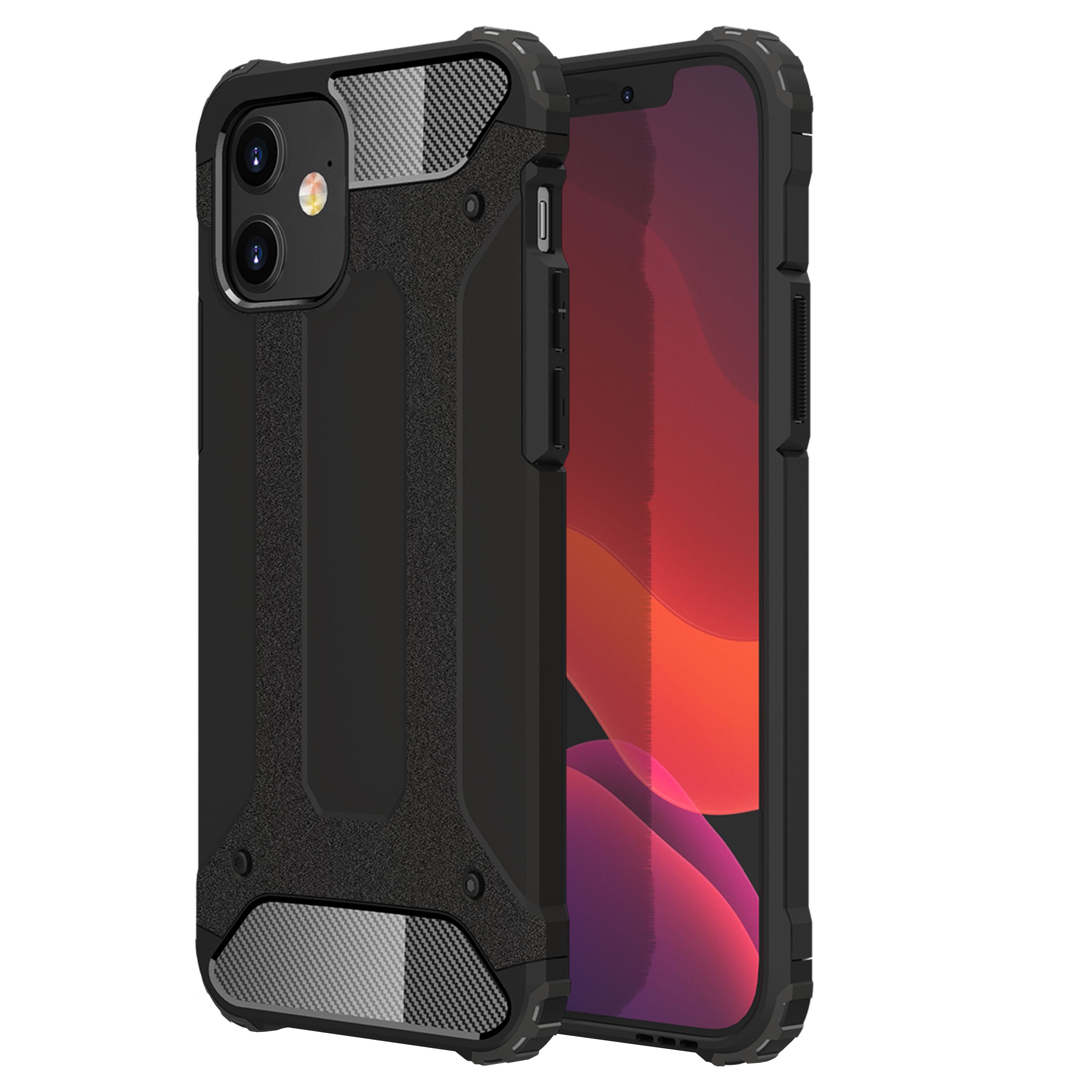 FitCase iPhone 12 Mini Zırh Tank Tam Koruma Arka Kapak