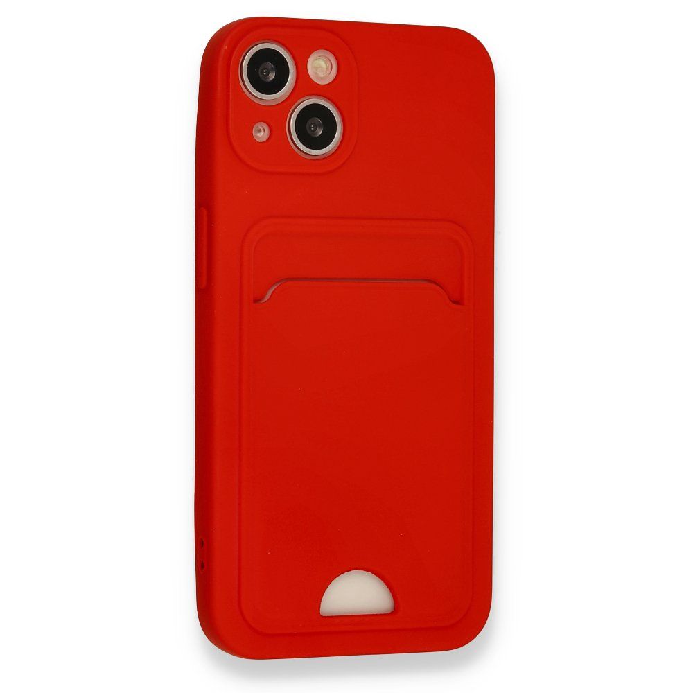 FitCase iPhone 13 Cardy Soft Delikli Kartlık Cepli Silikon Kapak