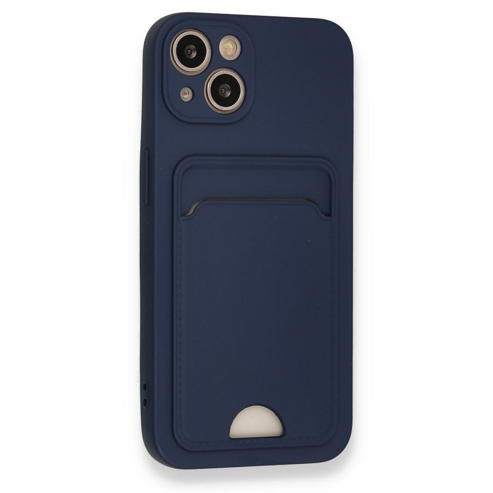 FitCase iPhone 13 Cardy Soft Delikli Kartlık Cepli Silikon Kapak