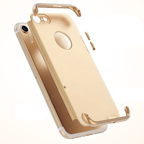 FitCase iPhone 7 / 8 Kılıf Golden Frame Arka Kapak Gold