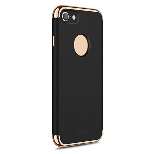 FitCase iPhone 7 / 8 Kılıf Golden Frame Arka Kapak Siyah