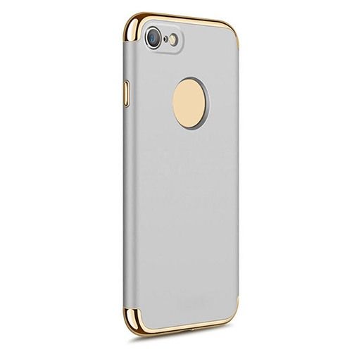 FitCase iPhone 7 / 8 Kılıf Golden Frame Arka Kapak Gri