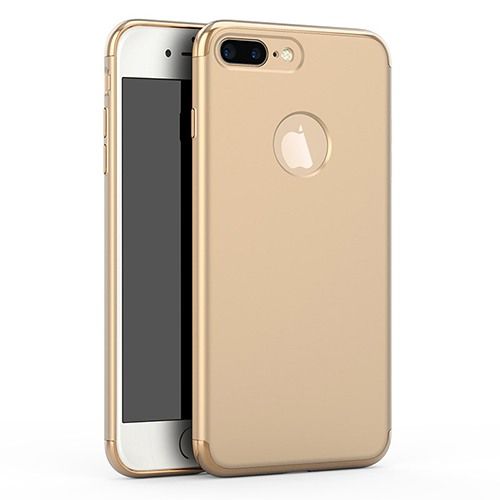 FitCase iPhone 7 Plus / 8 Plus Kılıf Golden Frame Arka Kapak Gold