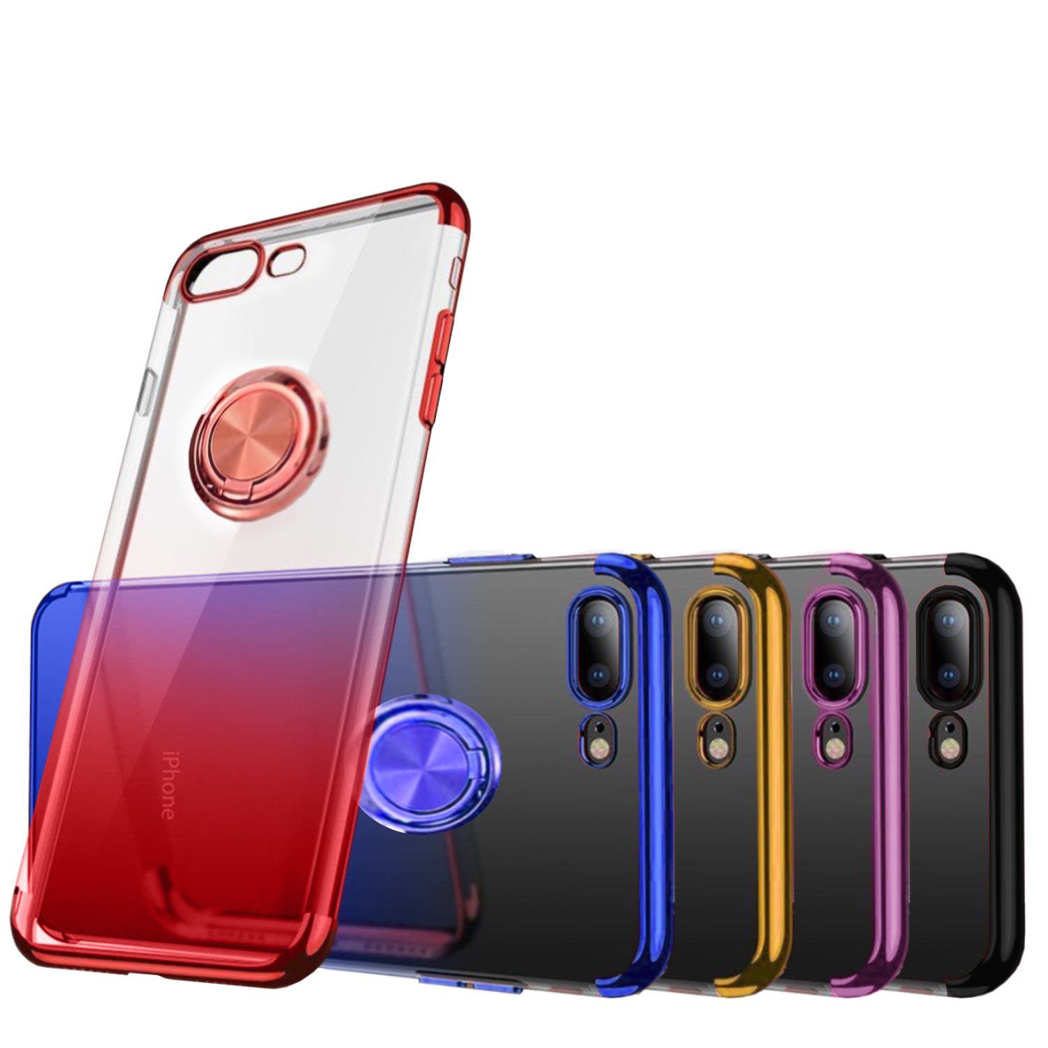 FitCase iPhone 7 Plus / 8 Plus Kılıf Marvel Ring Arka Kapak