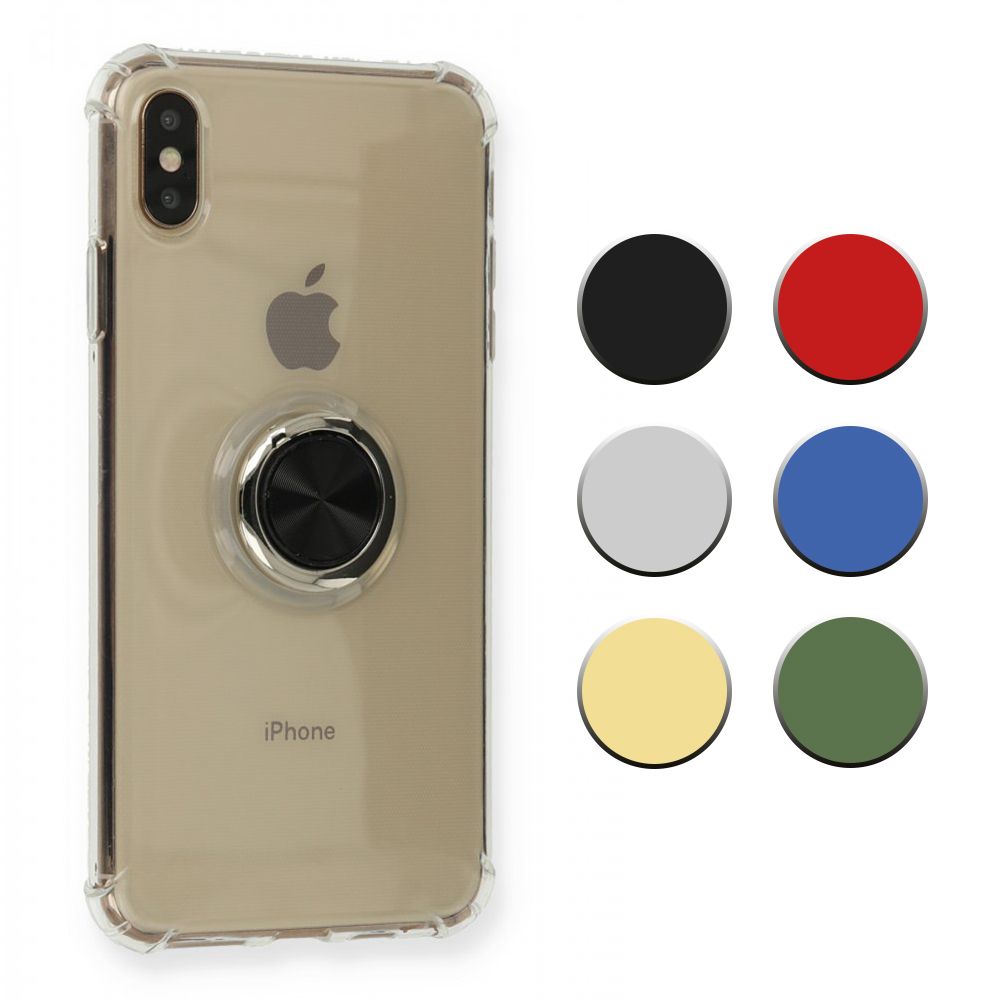 FitCase iPhone X / XS Kılıf Gross Ring Şeffaf Arka Kapak