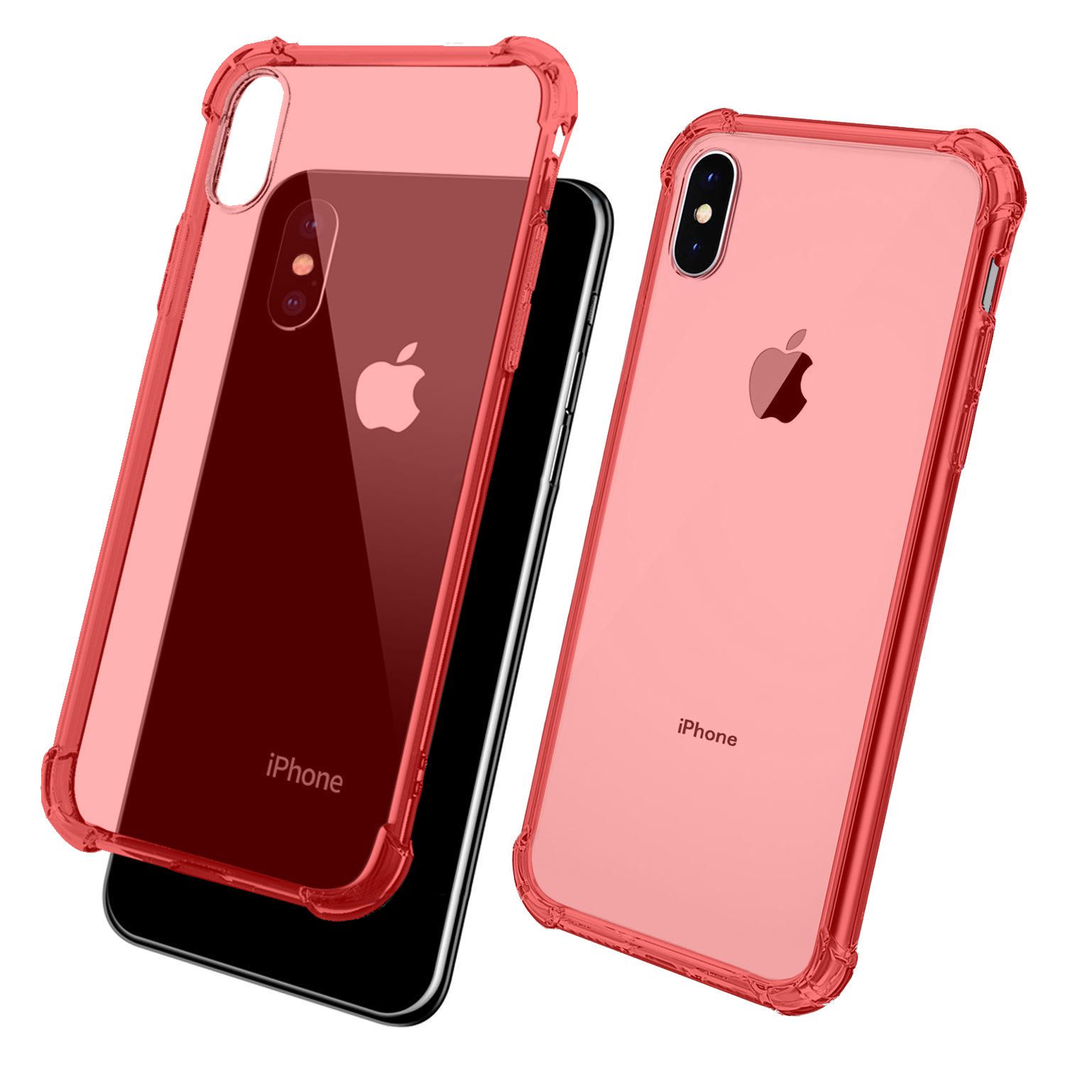 FitCase iPhone X/XS Rugged Silikon Arka Kapak Pembe