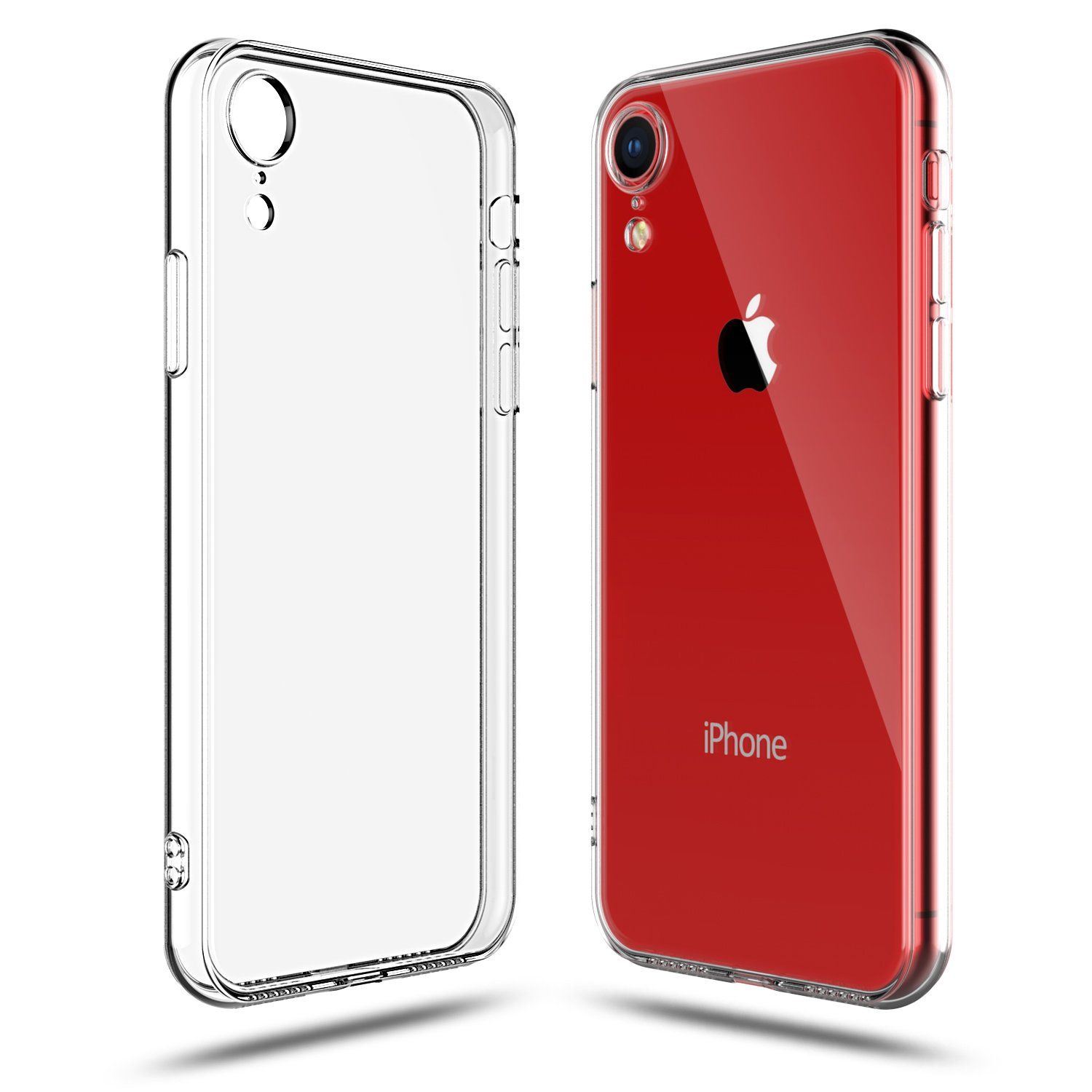 FitCase iPhone XR Kılıf Kamera Korumalı Silikon Şeffaf Arka Kapak