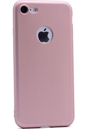 FitCase Kadife Laser iPhone 7-8 Silikon Arka Kapak Pembe