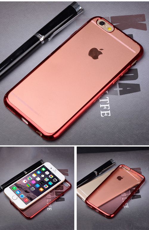 FitCase Laser Color iPhone 6S Plus Silikon Kılıf Rose Gold