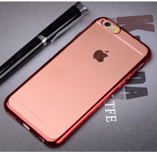 FitCase Laser Color iPhone 6S Plus Silikon Kılıf Rose Gold