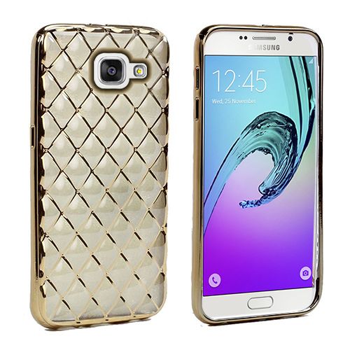 FitCase Laser Galaxy A7 2016 (A710) Baklava Desenli Gold