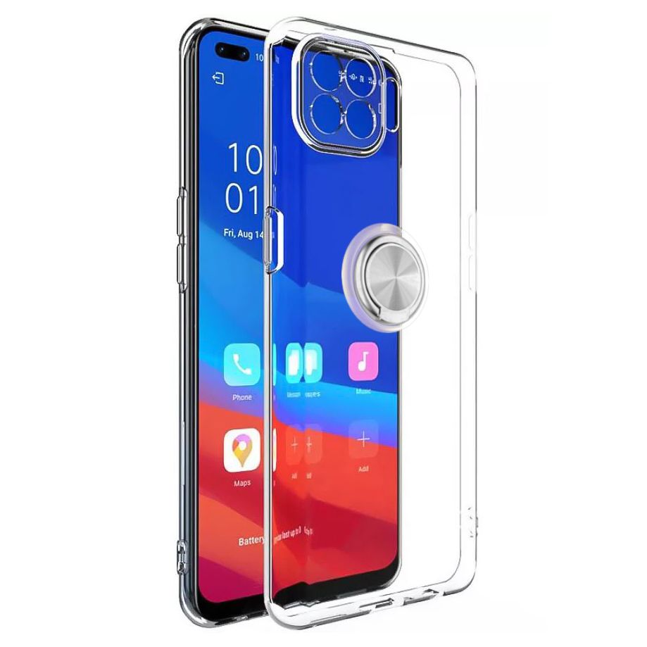 FitCase Oppo A73 Kılıf Gross Ring Şeffaf Arka Kapak