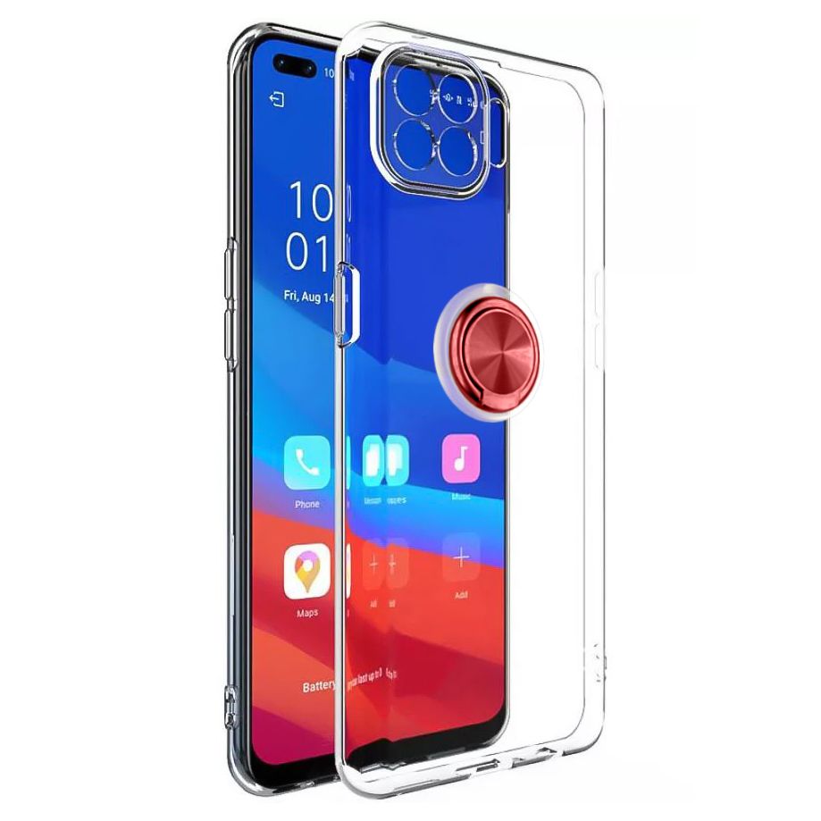 FitCase Oppo A73 Kılıf Gross Ring Şeffaf Arka Kapak