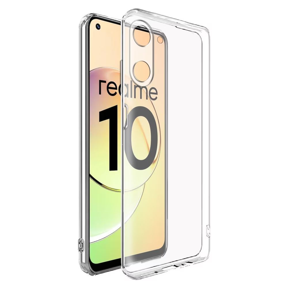 FitCase Realme 10 4G Kılıf Kamera Korumalı Silikon Şeffaf Arka Kapak