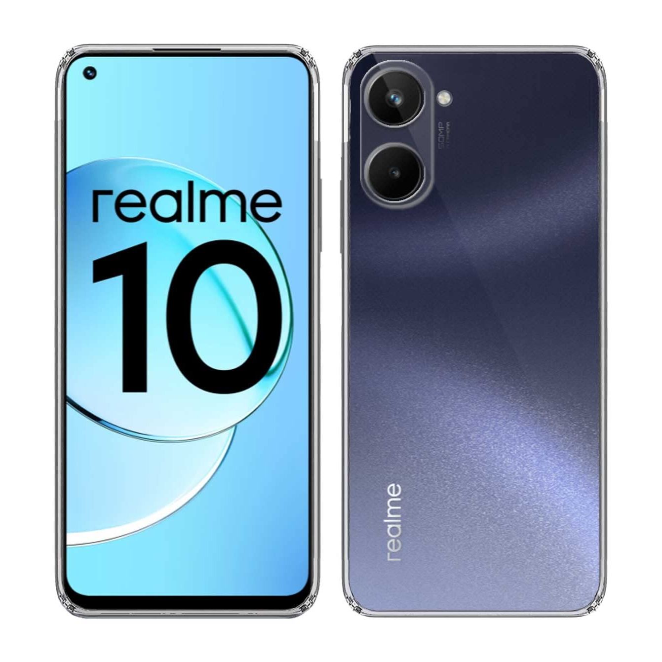 FitCase Realme 10 4G Kılıf Kamera Korumalı Silikon Şeffaf Arka Kapak