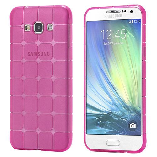 FitCase Samsung Galaxy A7 (A700) Plaid Silikon Arka Kapak Pembe