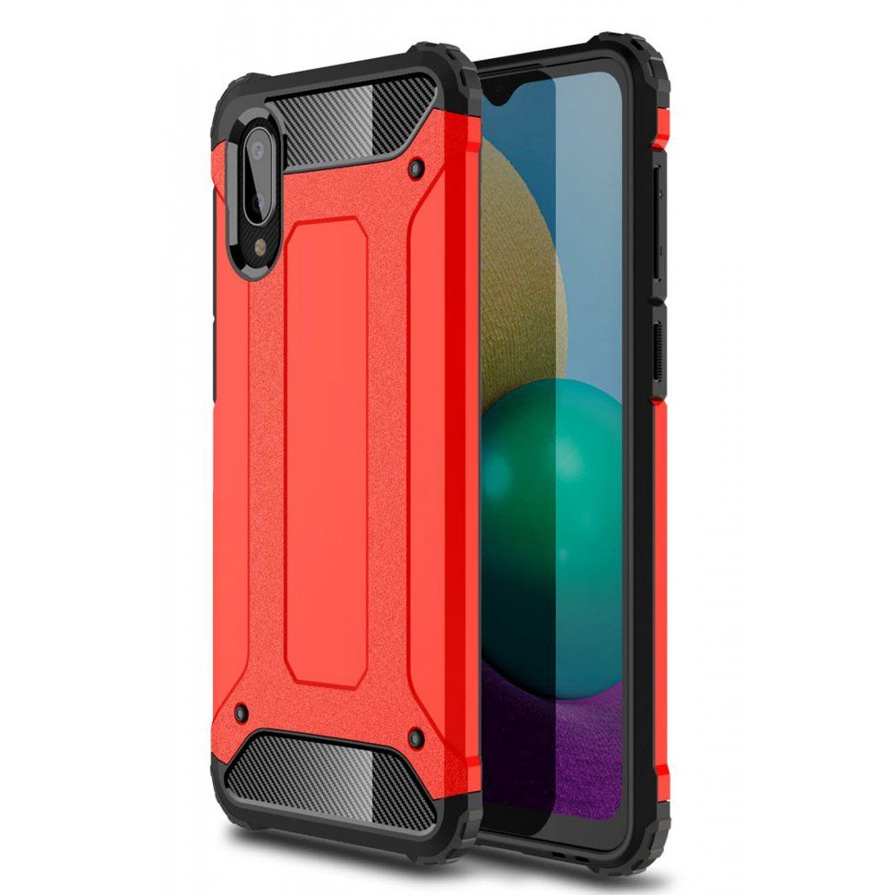 FitCase Samsung Galaxy A02 (A022) Zırh Tank Tam Koruma Arka Kapak