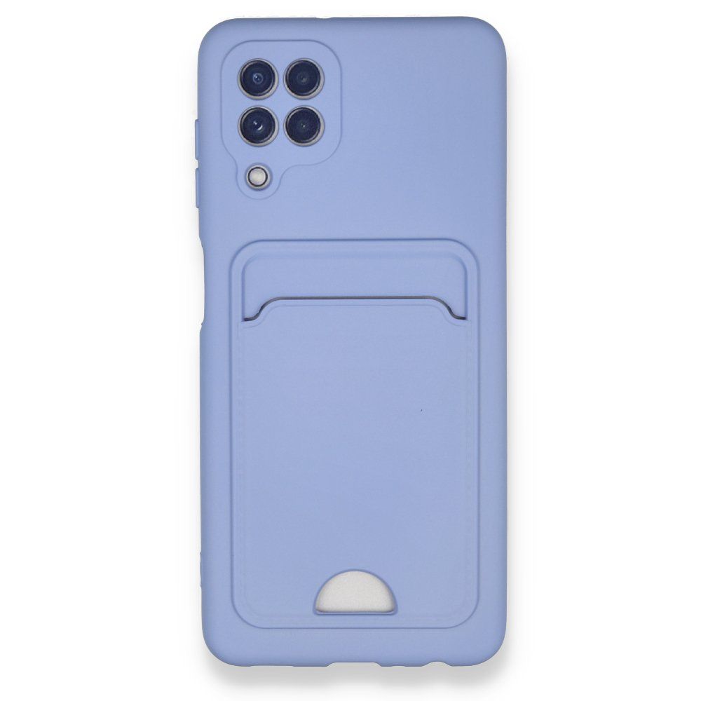 FitCase Samsung Galaxy A22 Cardy Soft Delikli Kartlık Cepli Silikon Kapak