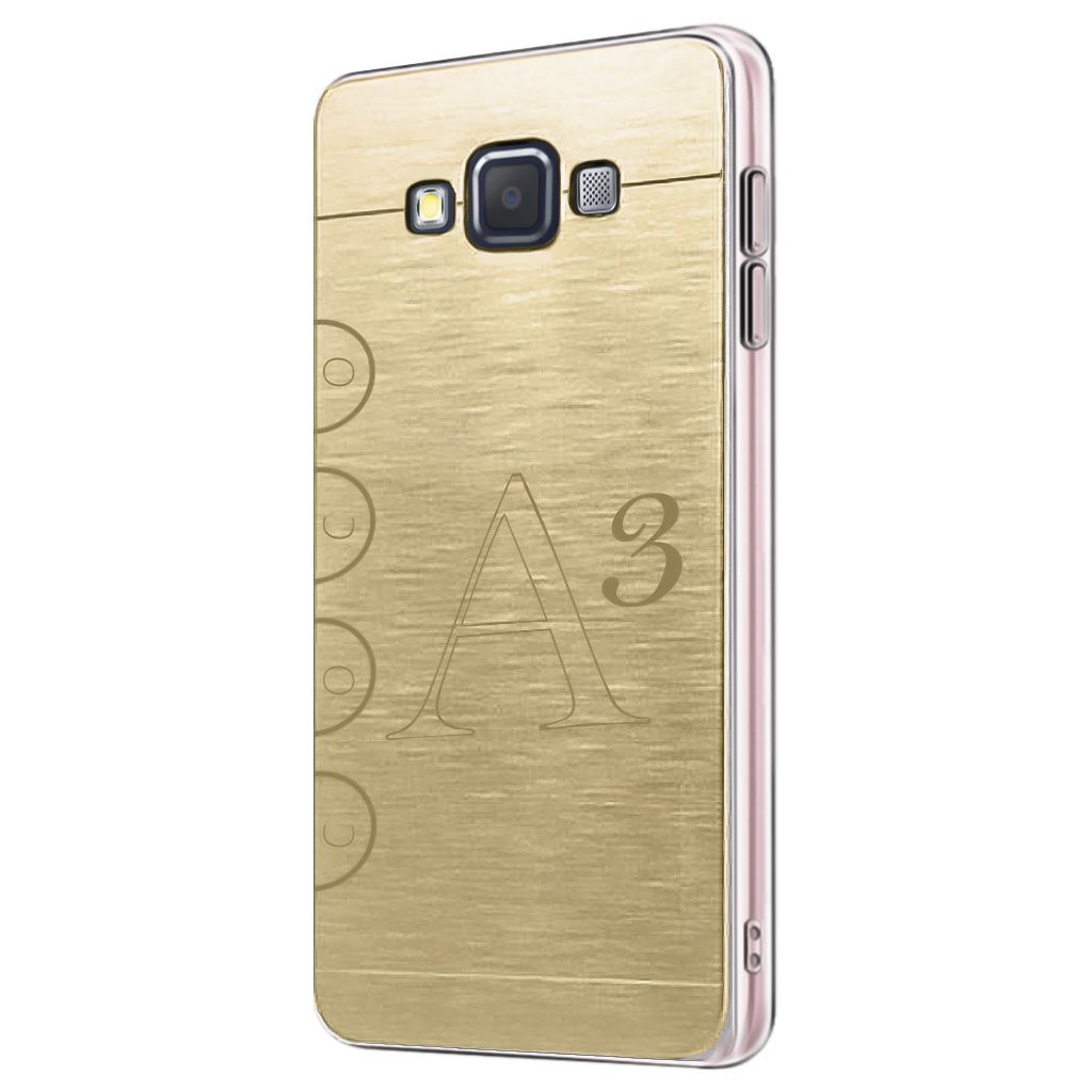 FitCase Samsung Galaxy A3 Metal (A300)TPU Arka Kapak Gold